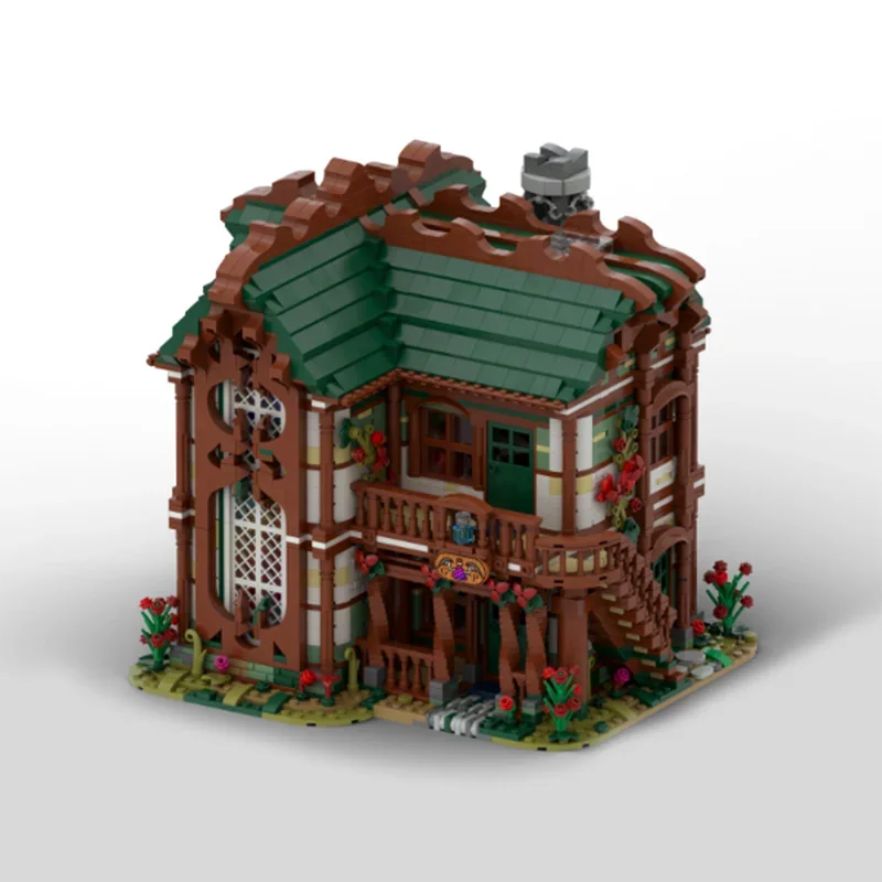 5956 Teile MOC Grimros Zaubertrank-Haus Grünes Rotes Schloss-Modell Bausteine DIY Kreative Idee Spielzeug Bildung Weihnachtsgeschenk Kinder