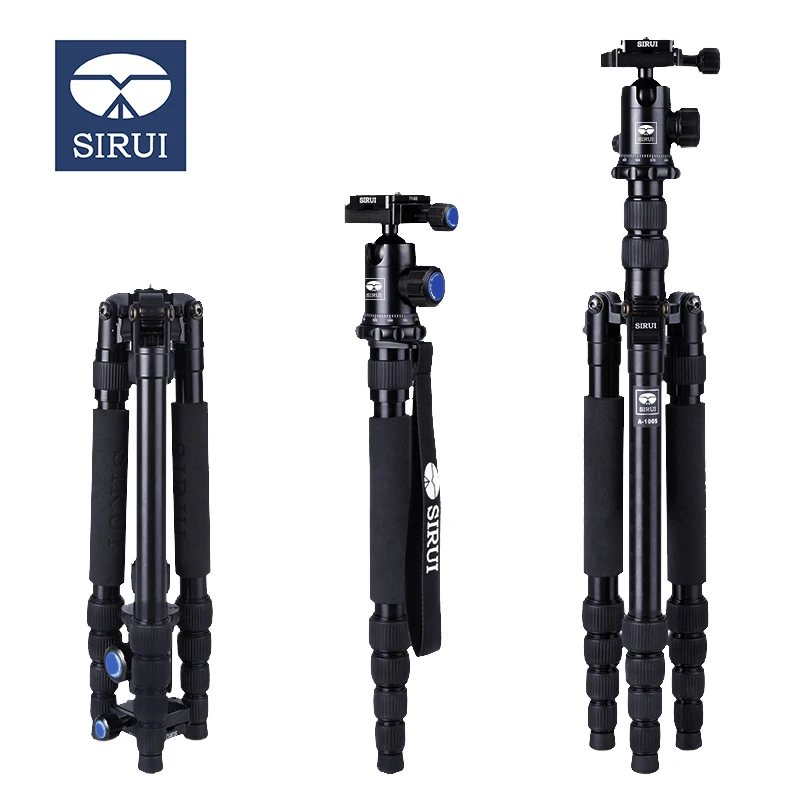Sirui 카메라 삼각대 다리, A1005 + Y10, 3in 1 키트, SLR 전문 삼각대, 볼 헤드, 퀵 릴리스 플레이트, 선물