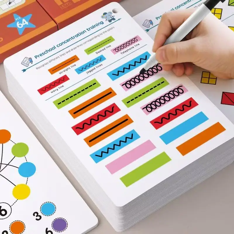 

Reusable Kids Tracing Cards Math Practice With Pen Control Training Drawing Book Learning Children Montessori