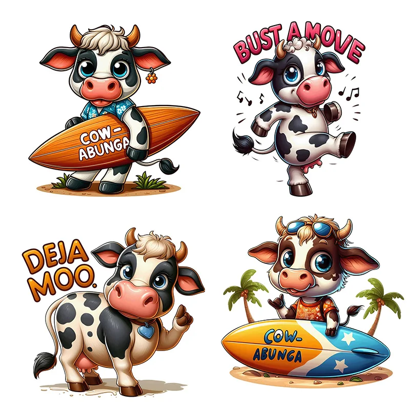 

KT91# Cartoon Cow Sticker Stickers,Wall Toilet Decal Removable, Vinyl Car Sticker for Bathroom Decor, Outdoor Indoor Use