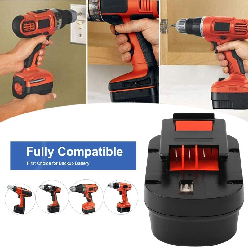 AIMJIN 14 14,4 V bateria HPB14 do Black and Decker 4.0/6.0Ah Ni-Mh wymienne baterie do Firestorm FSB14 FS140BX499936-3