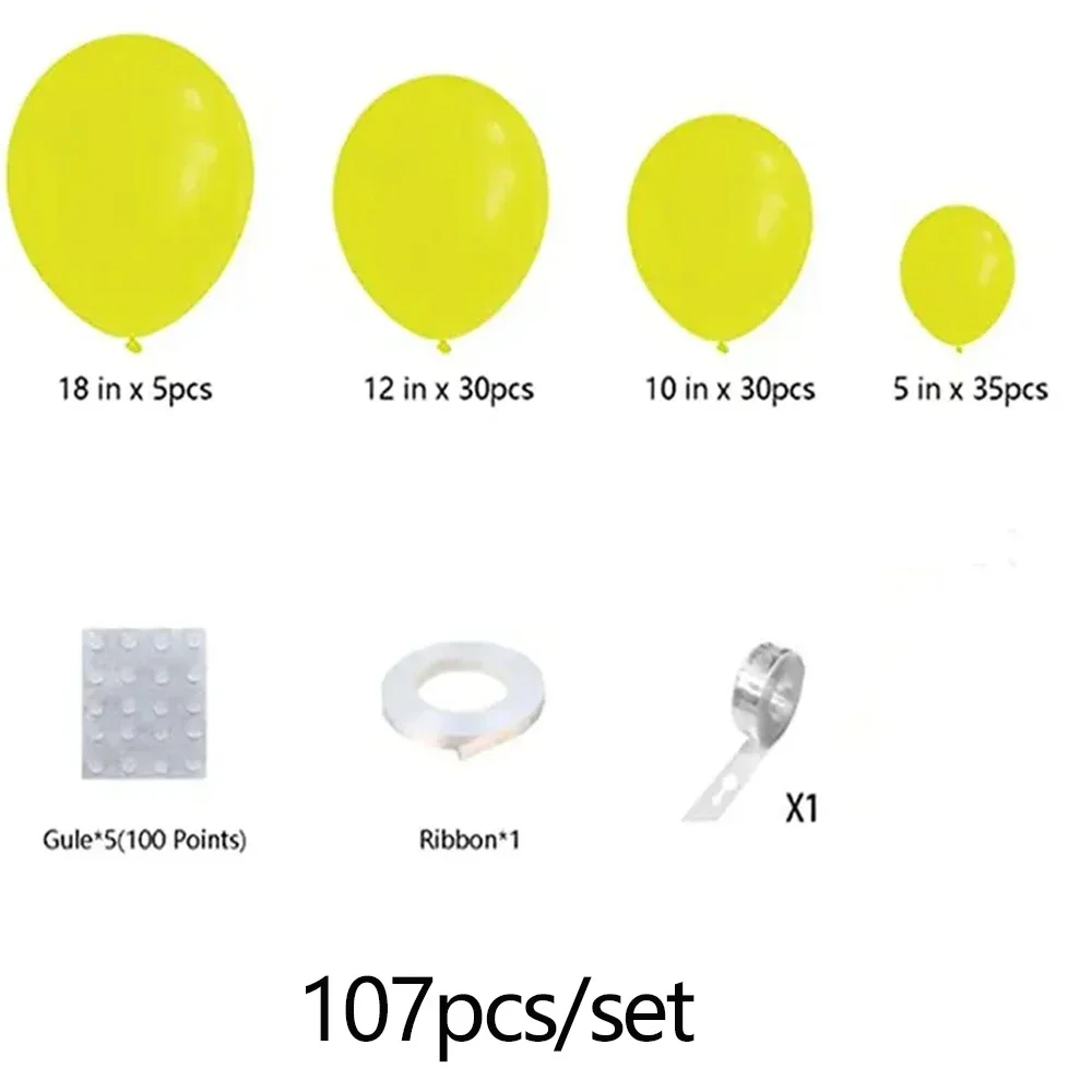 بالونات صفراء غير لامعة ، موضوع ديكور الاحتفال ، لوازم الحفلات الداخلية ، لوازم الحفلات ، ومنازل أعياد الميلاد