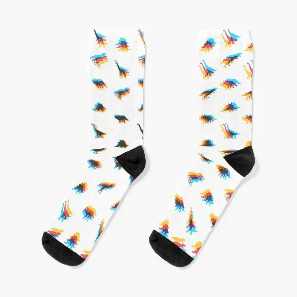 

Dinosaur Kaleidoscope Socks funny gift with print christmas stocking Man Socks Women's