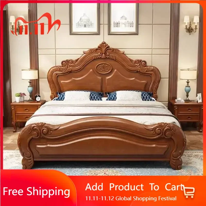 

Postmodern Designer Double Bed Bedroom Base Europen Platform Luxury Double Bed Frames Simple Letto Matrimoniale Trendy Furniture
