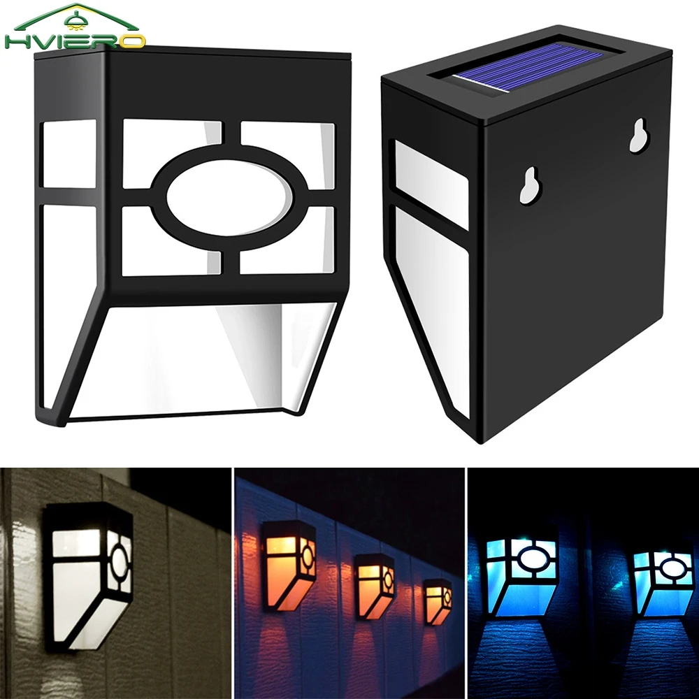 

Solar Garden Lamp Outdoor Decor Waterproof Vintage Yard Light Led Driveway Flowerbed Lighting Lamps Retro Wall Sunlight Charging