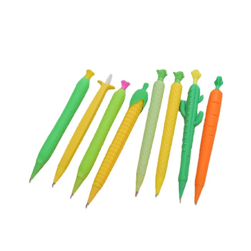 Crayon mécanique automatique pour enfants, dessin animé créatif, plante et fruit, 0.5mm, 0.7mm, papeterie étudiante, 2 pièces par paquet