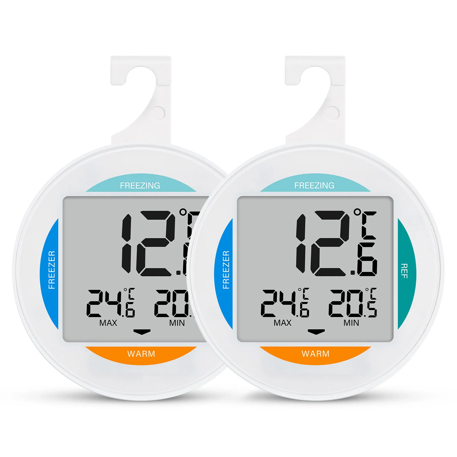 

Digital Refrigerator Thermometer Round LCD Display Home Indoor Wall Table Digital Temperature Record Meter Trend Monitor