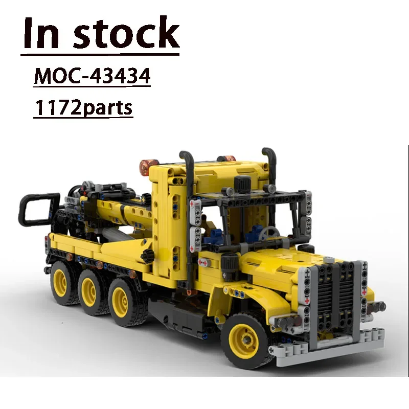 

MOC-43434American Tow Truck City Construction Crane Assembly Building Block Model • 1172 Parts Kids Birthday Custom Toy Gift