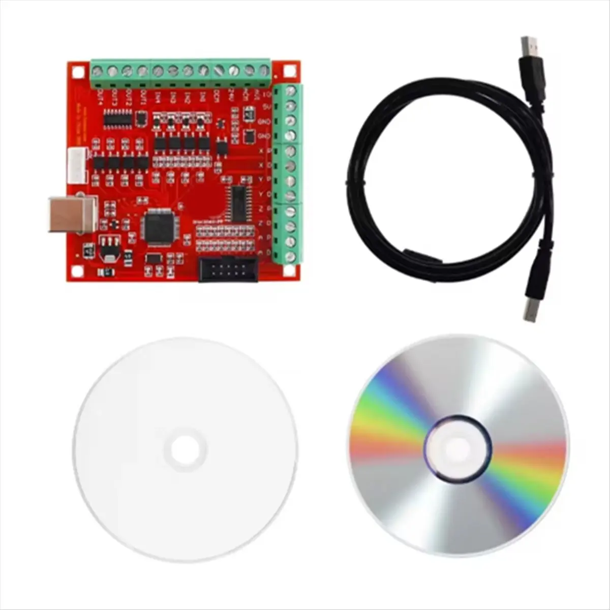 《Factory Direct》Breakout Board Moudle USB for 4- Controller Card Support Stepper and Servo Motor 100Khz with USB Cable and CD