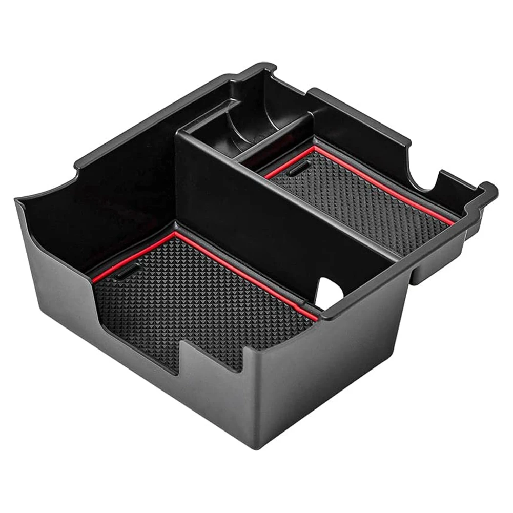 Center Console Organizer Tray for Subaru Crosstrek Impreza 2017-2022 Armrest Secondary Storage Box Accessories, Red