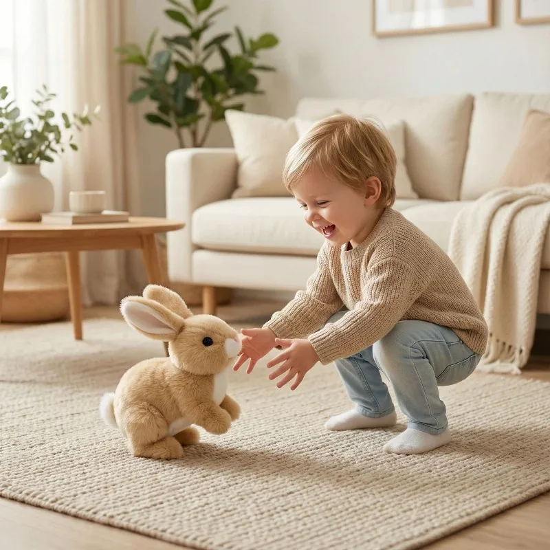 Juguete de Conejo Realista Eléctrico 2026 Explosions My, Peluche de Conejo Realista, Regalos para Niños