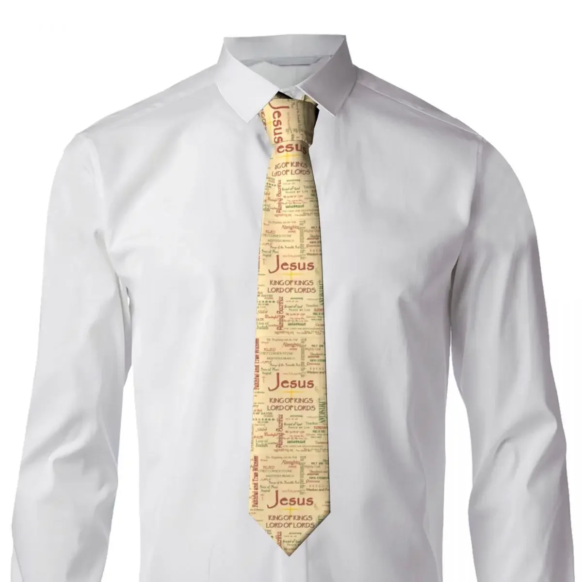 Customized Jesus Biblical References Ties Men Formal Religious Christian Divine Mercy Silk Office Neckties