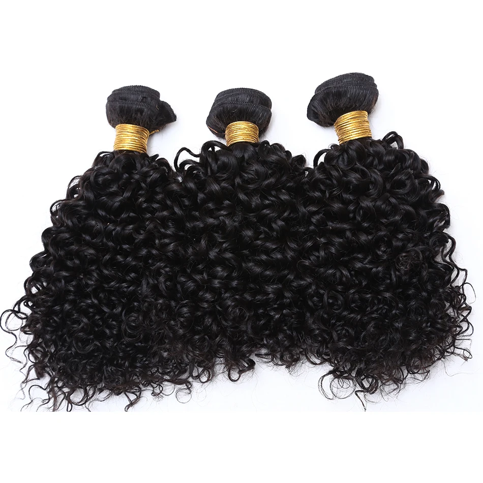 Wholesale Short Unprocessed 100% Human Hair Kinky Curly Virgin Brazilian Hair Per Bundles Natural Black 100Gram 1/2/3/4 pcs Deep