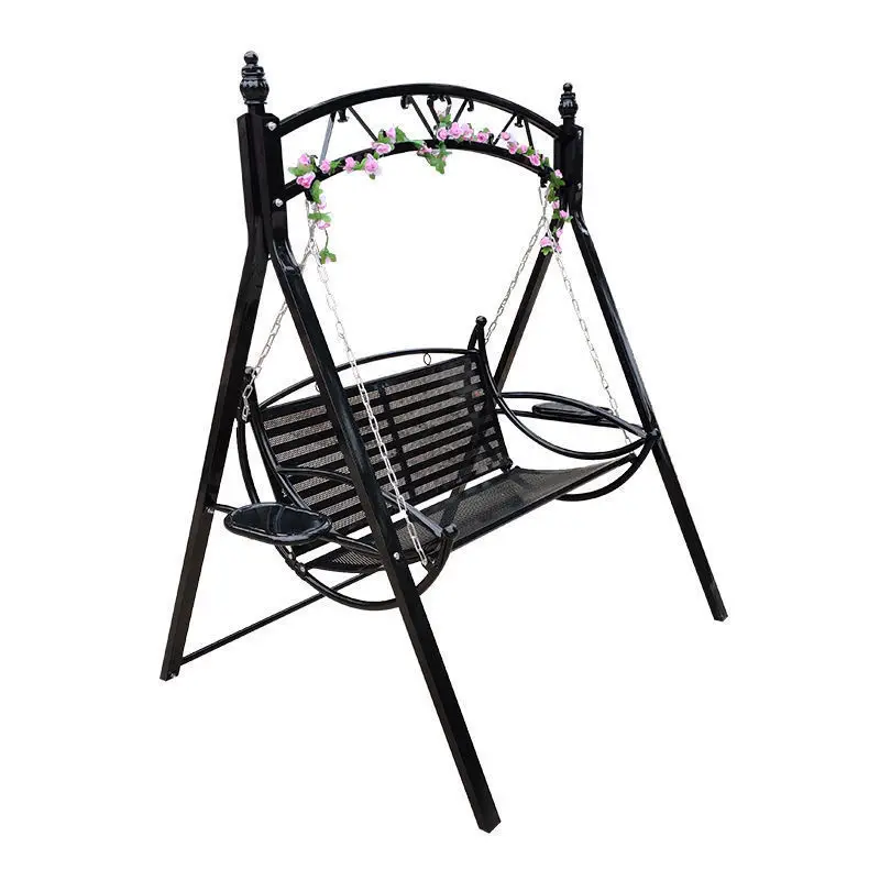 

Double courtyard wrought iron, outdoor swing indoor hammock, hammock swing children's hanging chair, balcony for young adults