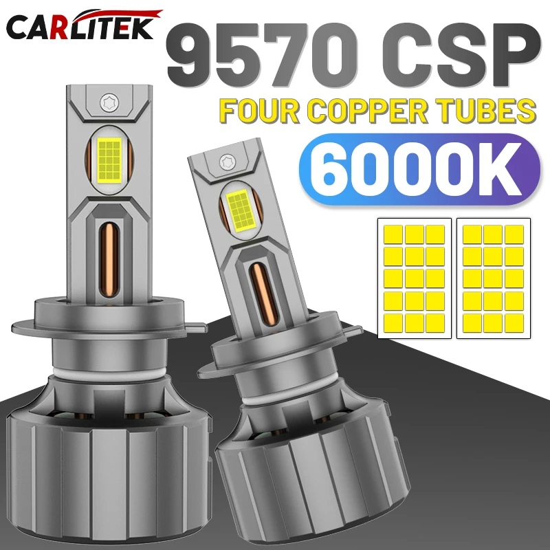 

Canbus LED H7 H4 Автомобильные фары Лампы H1 H3 H11 H8 H9 9005 HB3 9006 HB4 9012 HIR2 6000K Диоды 4 медные трубки Автомобильные противотуманные фары