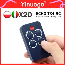 For ECHO TX4 RC 6100334 Garage Door Remote Control 433MHz Compatible With BRAVO TX4 / BRAVO TE4433H Electric Gate Remote Control