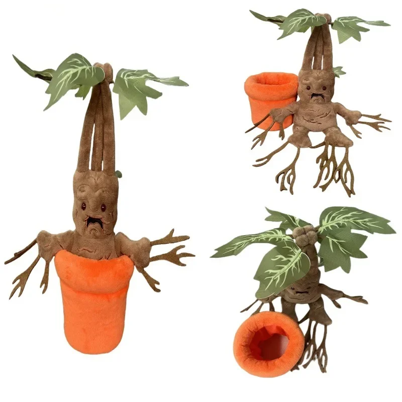 Nuevo Harries Mandrake planta mágica elfo muñeco de peluche suave planta en maceta juguetes de peluche película periféricos almohada adornos regalos para niños