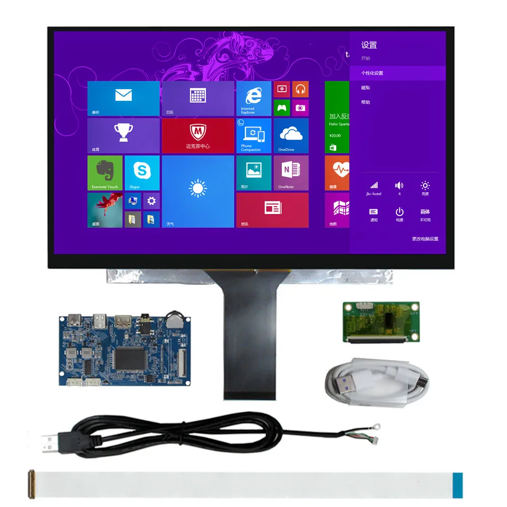 

11.6 inch Universal 1366*768 DIY LCD Display Screen HDMI-Compatible Tpye-C Driver Control Board Digitizer Touchscreen Monitor