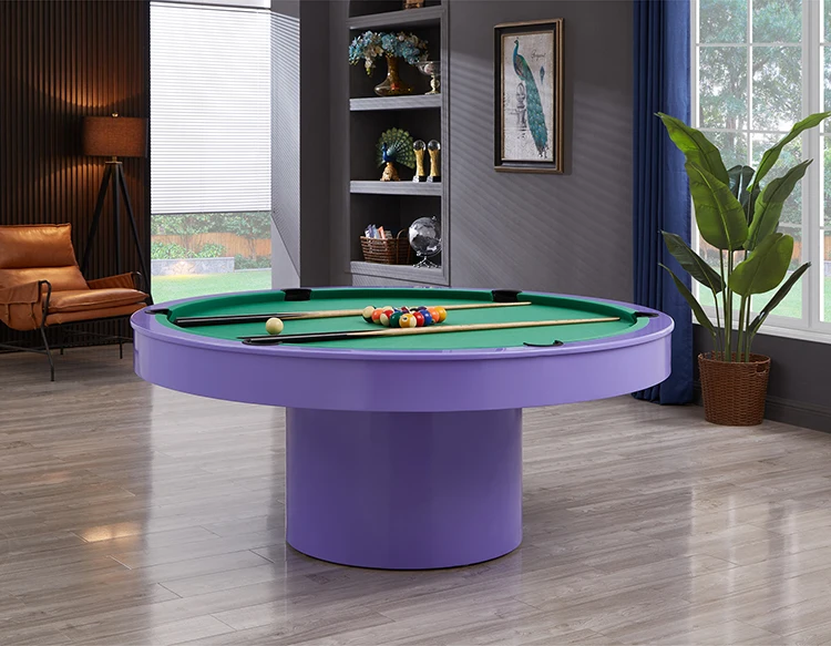 New Design 1.4m Round Modern Billiard Pool Table With Rubber Cushion For Indoor Use