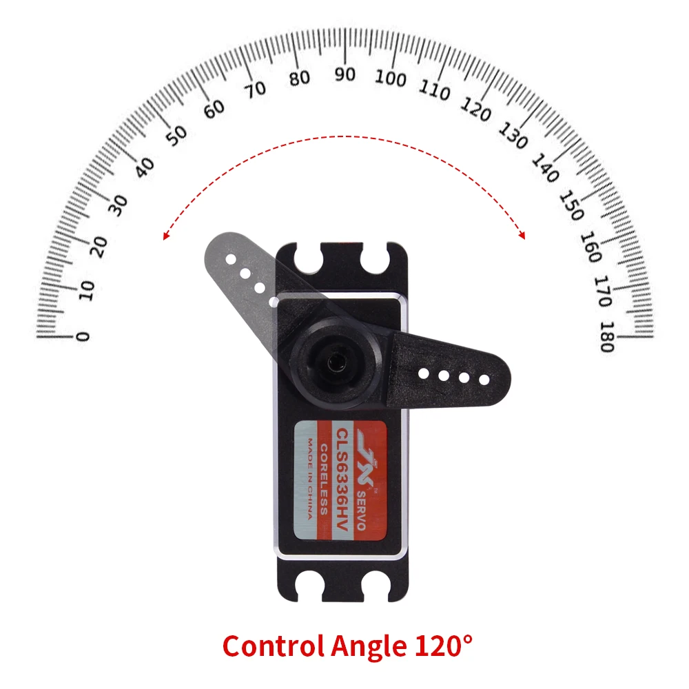 High Quality JX Ecoboost CLS6336HV 36KG Servo Large Torque 180 Degree CNC Digital Coreless Servo for RC Models Helicopter Cars