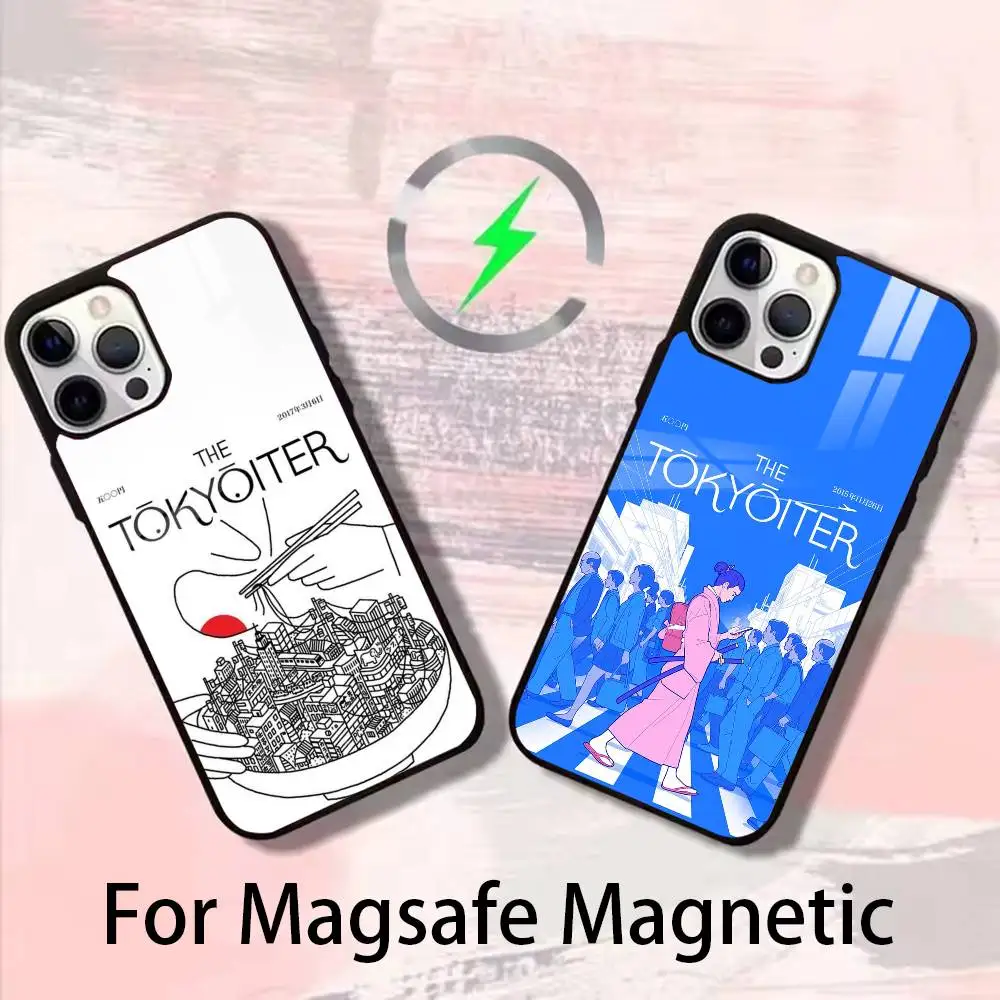 

The T-Tokyoiter Phone Case For iPhone 17 16 15 14 13 12 Pro Max Plus for Magsafe Mirror Wireless Magnetic Cover