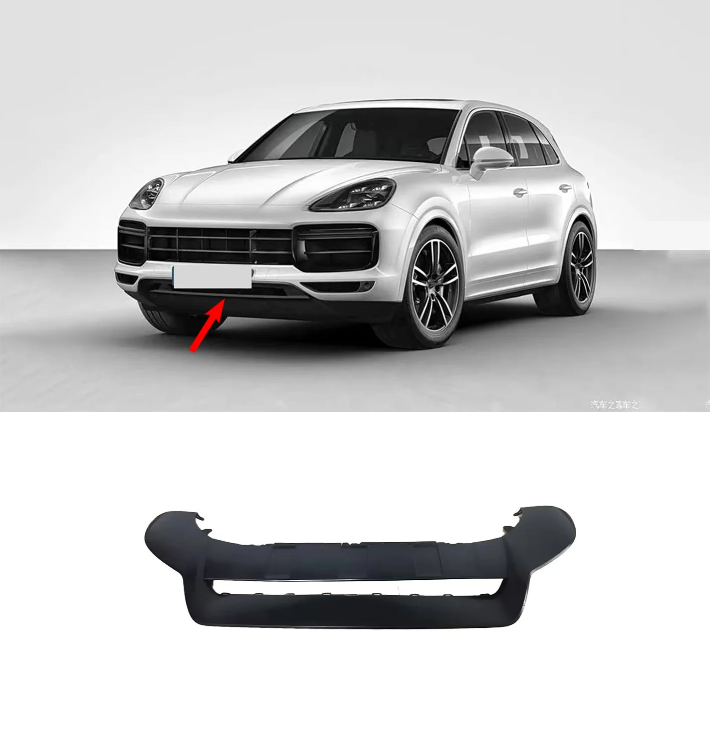 

Hot-selling Aftermarket Front Bumper Lower Spoiler Air Dam for Porsche Cayenne Turbo 2018-2023,9YA 9Y0 9Y0807061B