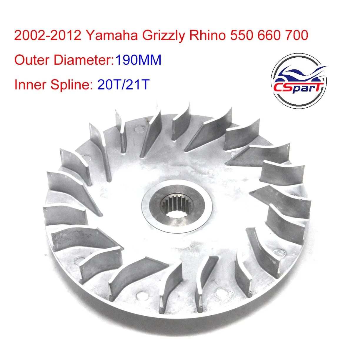 

21T Variator Fan for 2002-2012 Yamaha Grizzly Rhino 550 660 700 4x4