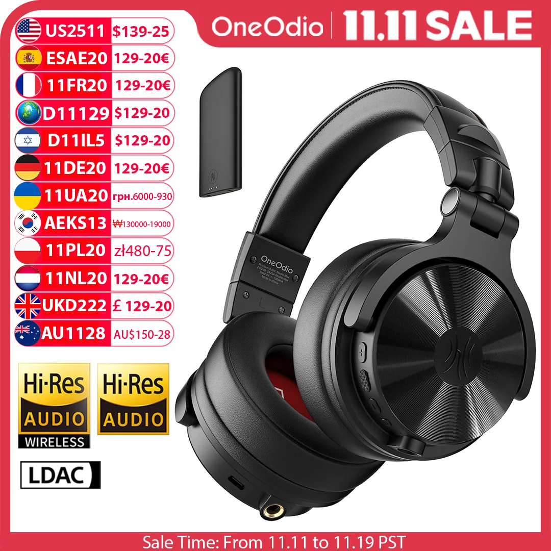 

Oneodio Studio Max1 Bluetooth Headphones Wireless DJ Headset With Low Latency Professional Studio Monitor Headphones Hi-Res LDAC