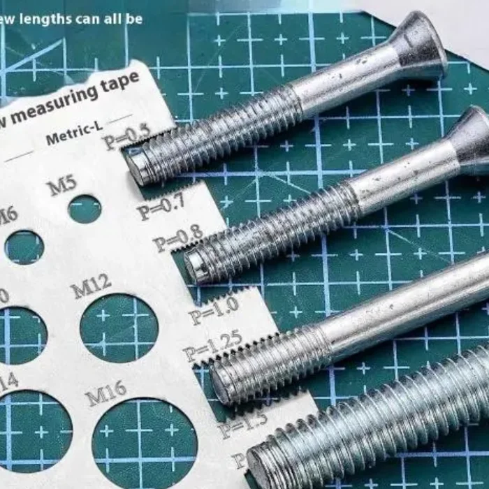 Screw Thread Pitch Gauge Ruler Measuring Tool Bolt Nut Metric Machining Threads Screw Cutting Gauge Angle Model Measuring