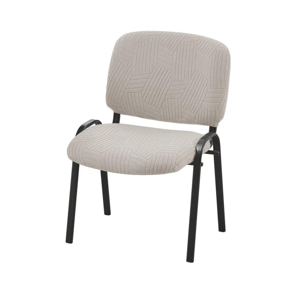 Stretch Fabric Office Chair Covers Separate Seat And Backrest Jacquard Pattern Chair Protectors Geometric Design Surf Pattern