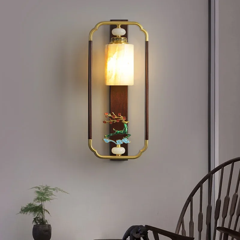 TEMAR  Contemporary Brass Wall Lamp Chinese Style Creativity LED Living Room Bedroom Study Room Hotel Villa  Aisle Wall Fitting image 4