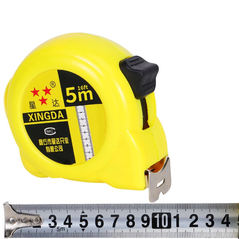 Yellow Box Tape Measure 3 Meters 5 Meters 7.5 Meters And 10 Meters Stainless Steel Box Tape Measure Is Highly Wear-resistant