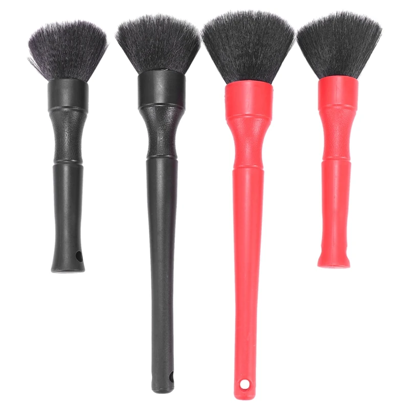 

4PCS Car Detailing Brush,Long Handle Rim Brush,Soft Detail Brush,Auto Wheel Cleaning Brush For Car Engine Air Vent