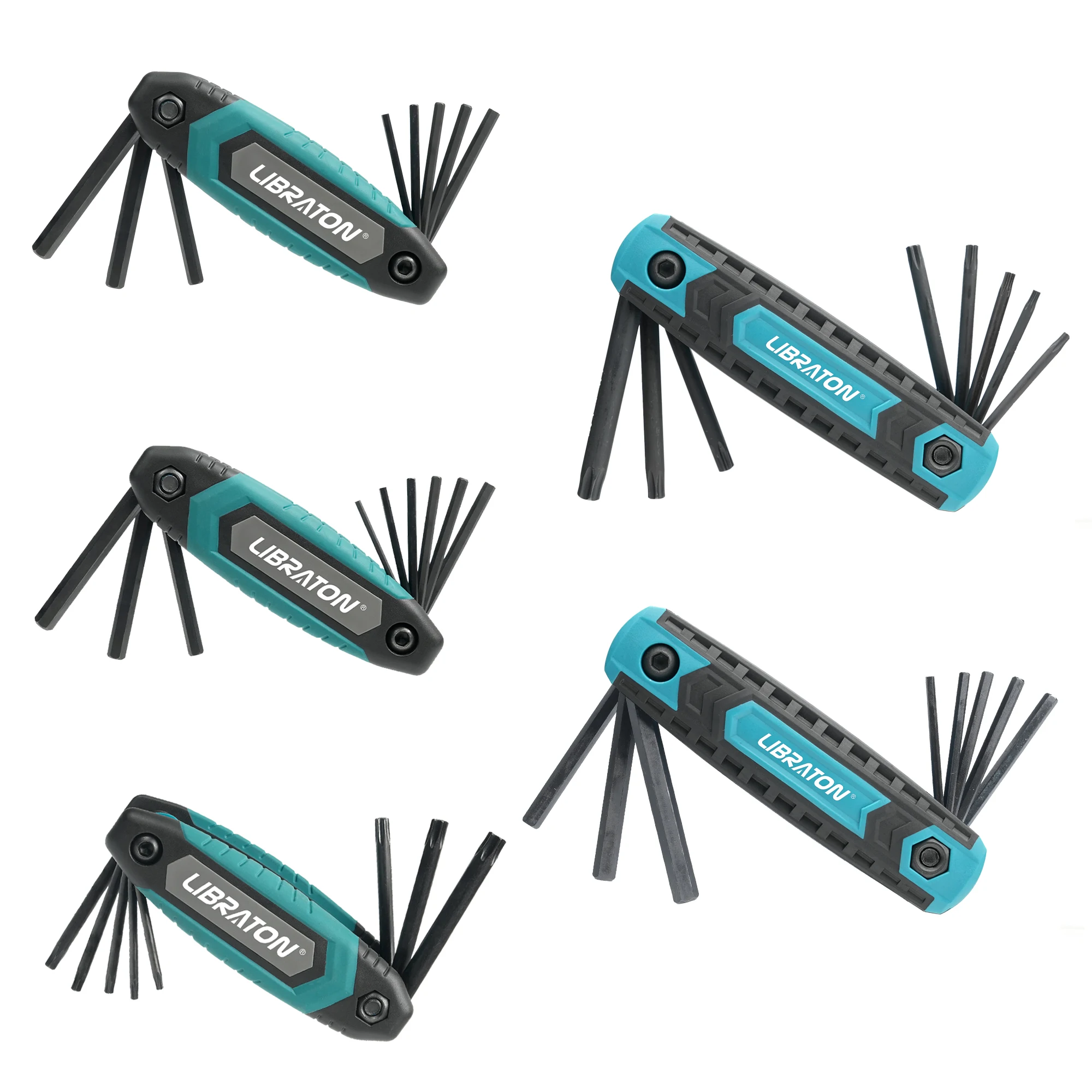 AliExpress LIBRATON 8/9 IN 1 Folding Allen Torx Wrench Set Metric/SAE Allen Key Set Portable Hex Star Wrench Tool Kit For Home Bike Repair