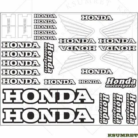Honda pegatina Logo motocicleta Hemet vinilo calcomanía impermeable reflectante