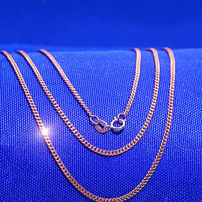 585 Purple Gold Necklaces for Women New Classic Plated 14K Rose Gold Clavicle Chain Suitable for Daily WearJewelry Accessories