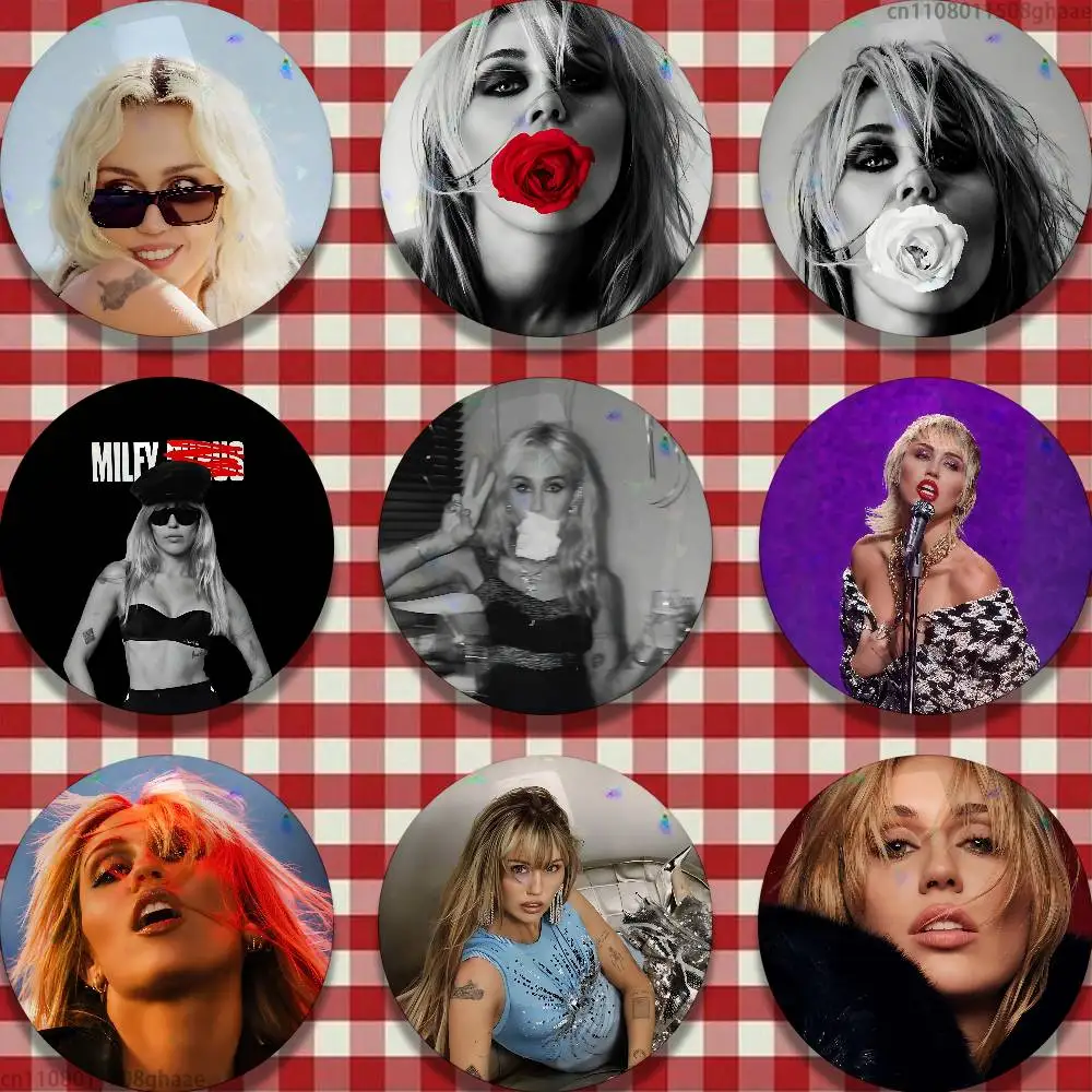 M-MILEY Bass Persuades 25mm 75mm 44mm 58mm 32m Coin Badges Personalized Handmade Round Brooches Pins Accessory