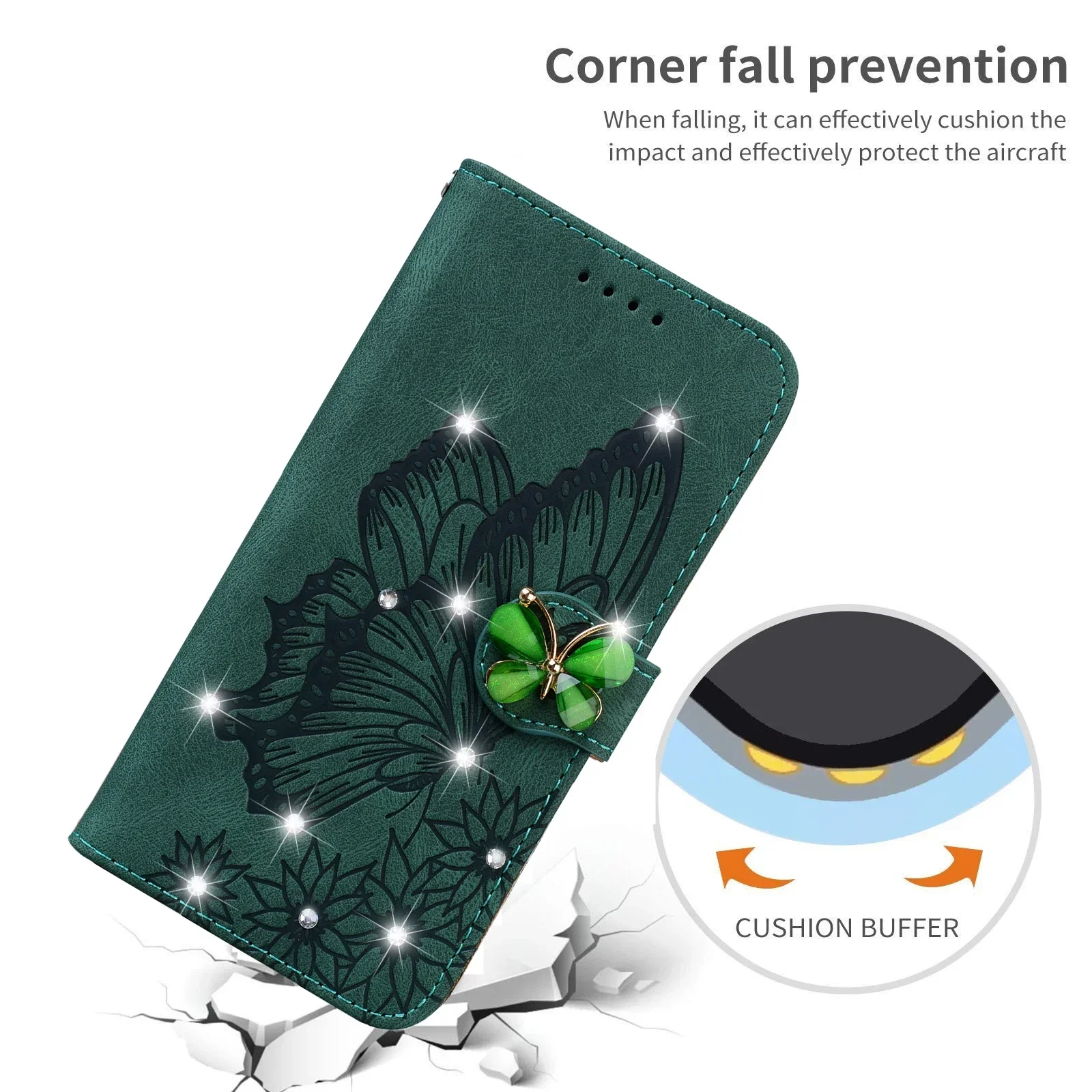 Glitter Wallet Flip Case for Funda Xiaomi Redmi 12 13C 10C 9A Note 13 12 11 10 Pro Plus POCO C65 M6 X6 Cases Leather Phone Cover