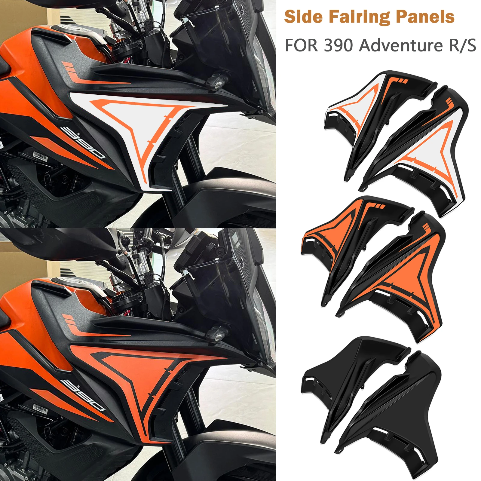 For 390 ADV R S 390adv 2024 2018-2023 Motorcycle Fairing windshield cover body side cover Side Panels Kit Wind Deflector Panel