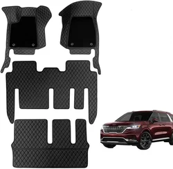 Custom For Kia Carnival Sedona 3D Luxury Customized Waterproof Leather Car Floor Mats Full Sets