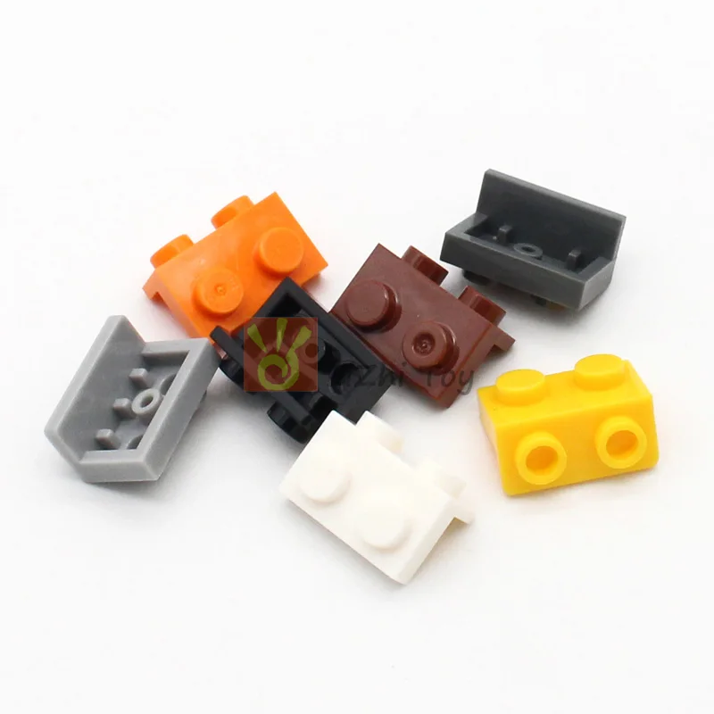 50pcs MOC 99781 Brick Bracket 1x2 - 1x2 Building Block Compatible Construction Accessory Friends Educational Toys