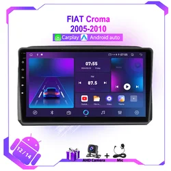 Carplay For Fiat Croma 2005-2010 Android Auto Car Radio Multimedia Video Player WIFI 4G Autoradio Navigation GPS FM Head Unit