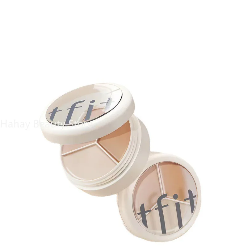 3 cores corretivo creme cobertura completa acne mancha círculos escuros contorno corretivo paleta com escova hidratante cosméticos maquiagem