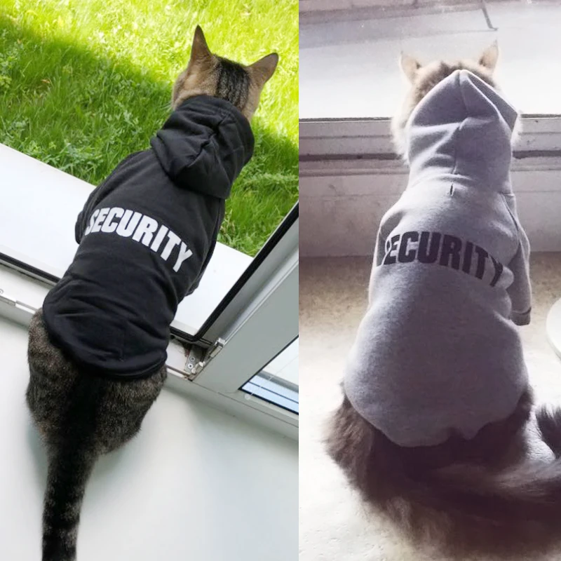 Vestiti per gatti di sicurezza Cappotti per gatti Giacca con cappuccio per gatti Vestito caldo Abbigliamento per animali domestici Animali di