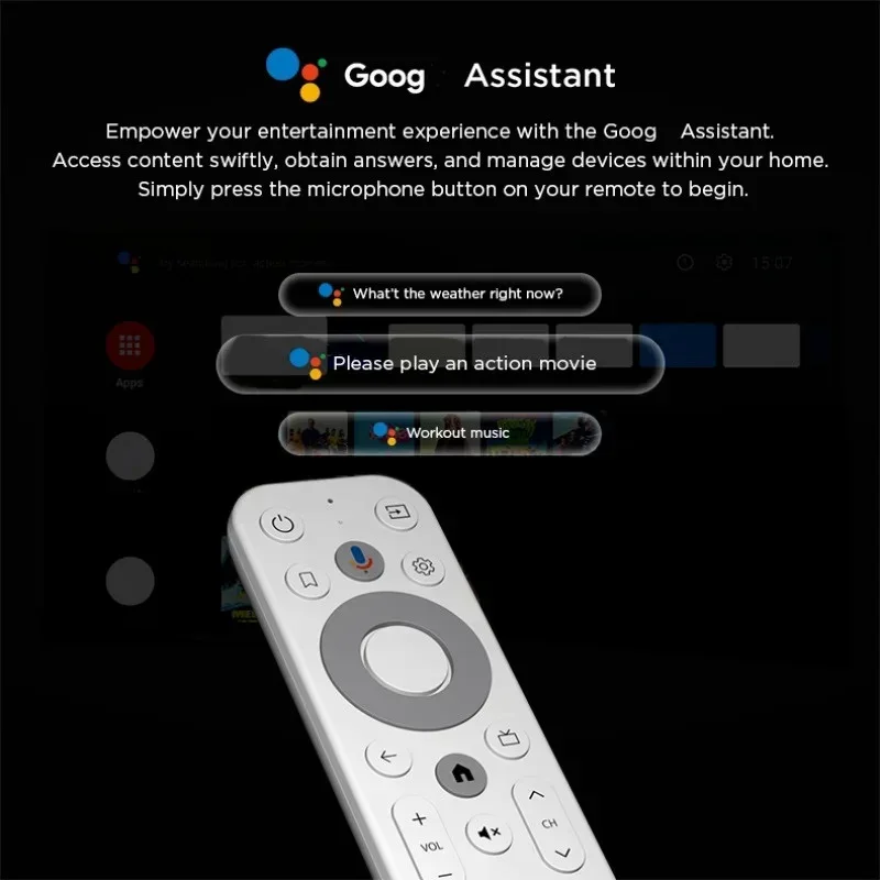 Kickp1 Goog TV Box 11 اندرويد 2 جيجابايت 32 جيجابايت Amlogic S905Y4 يدعم P H.265 4K Wifi BT5.0 مشغل وسائط مساعد صوتي صندوق تلفزيون