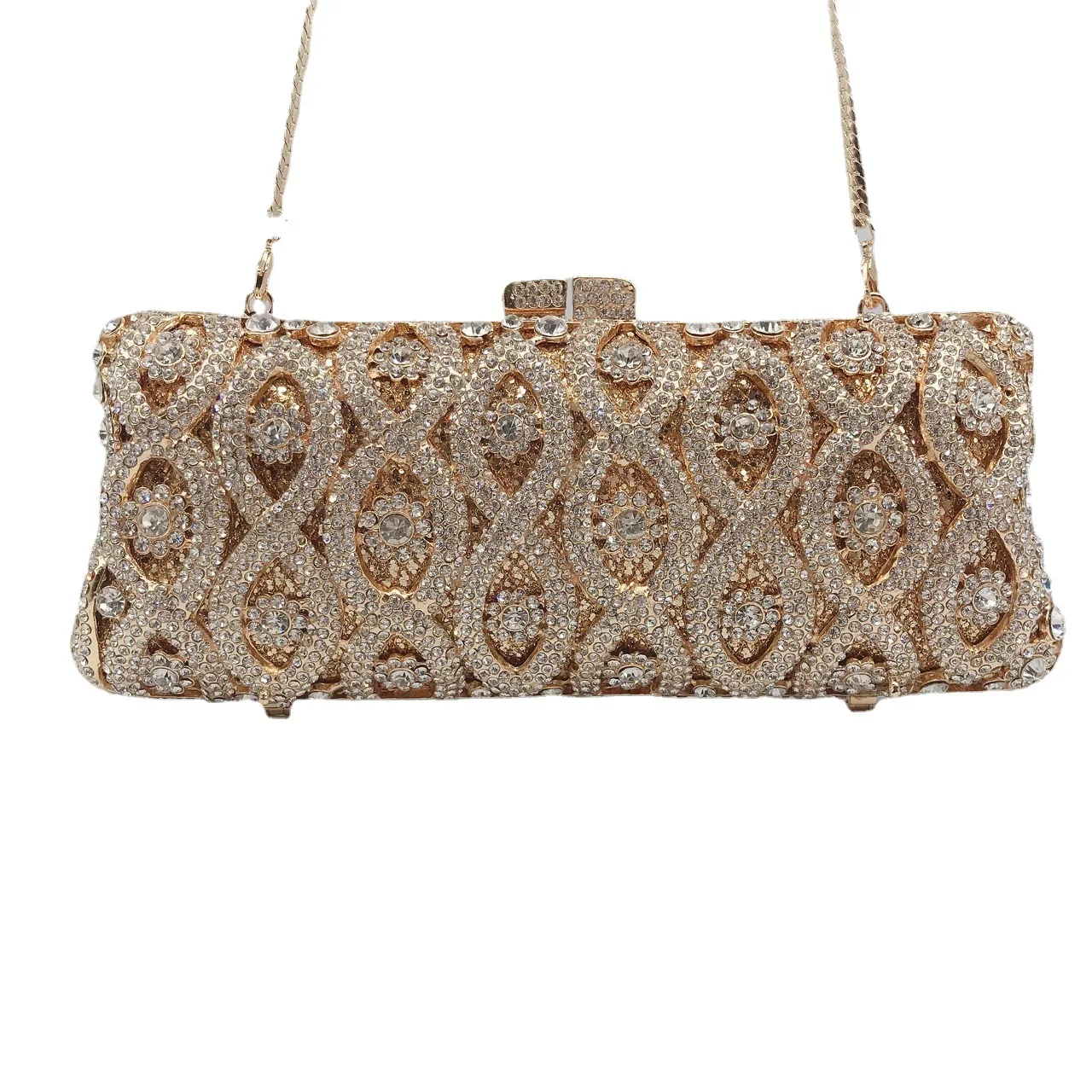 Splendide sac De dîner en métal diamant dames robe De Banquet plein De diamants sac De mode à main Bolsos De Lujo Mujer Marcas Famosas