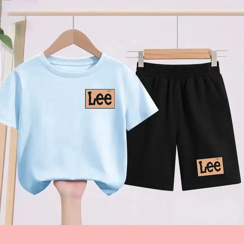 

Children's Sports Set, Running Sports Outdoor Set, Suitable for Preschool Children Aged 3 to 13, Summer Sports T-shirt + Shorts