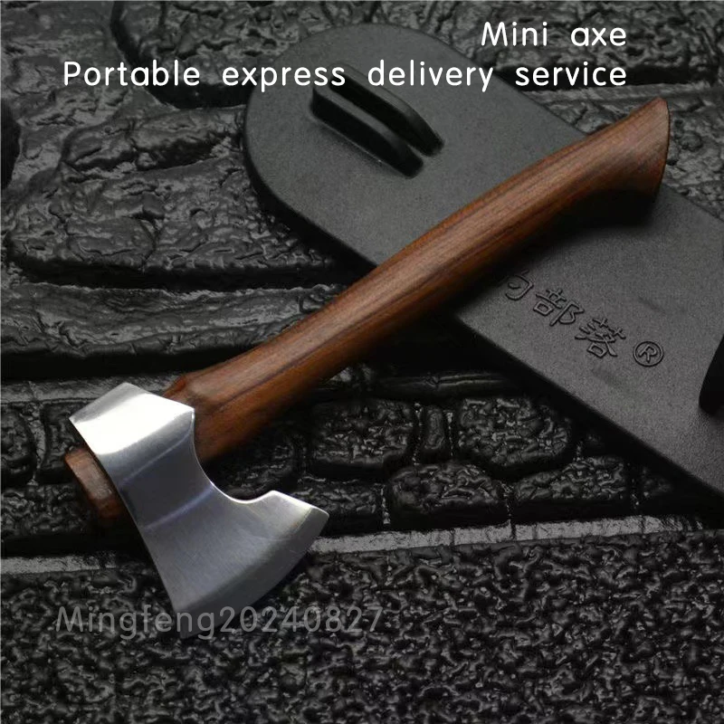 Mini Play Display Open Express Portable Outdoor Camping Handmade Alloy Steel High Quality Sandalwood Handle Axe