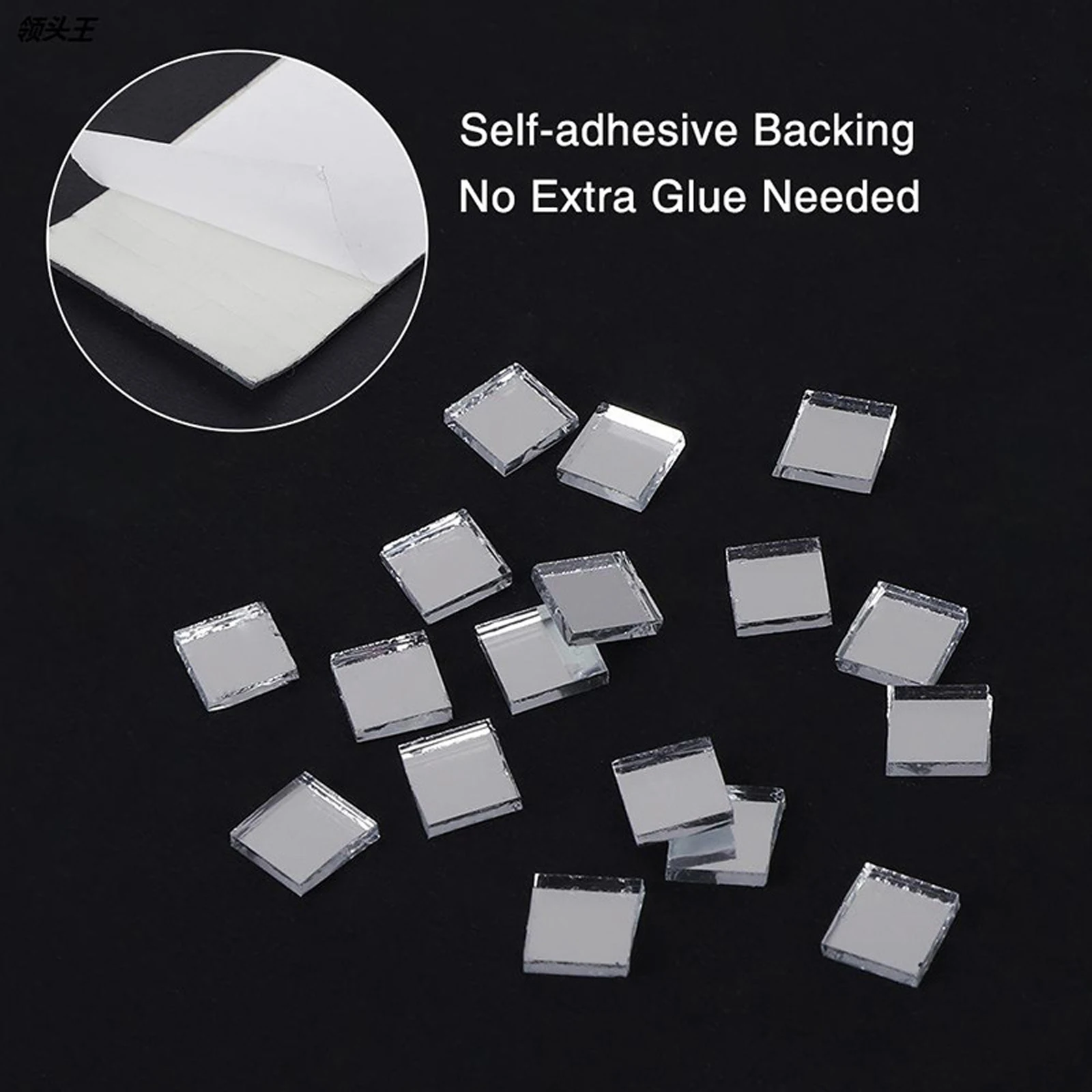 Square Glass Mosaic Tiles Self Binder Mirror Mosaics Accessories Strips Mirror Mosaic for Entertainment Venues Disco Ball Wall