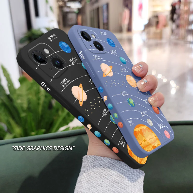 Deductive Planet Phone Case For iPhone 17 16 15 14 13 12 11 X XR XS Plus Pro Max Mini Silicone Cover